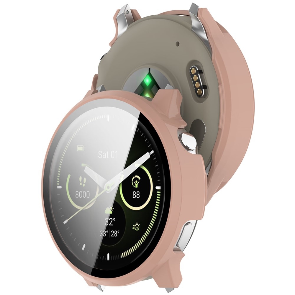 Overall plastové nasazovací pouzdro s ochranným sklem na Garmin Venu 4 41mm - růžové