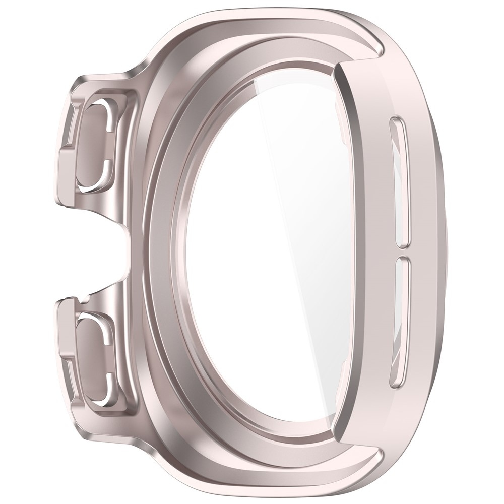 Overall plastové nasazovací pouzdro s ochranným sklem na Samsung Galaxy Watch Ultra2 47mm/Watch Ultra (2025) 47mm - béžové