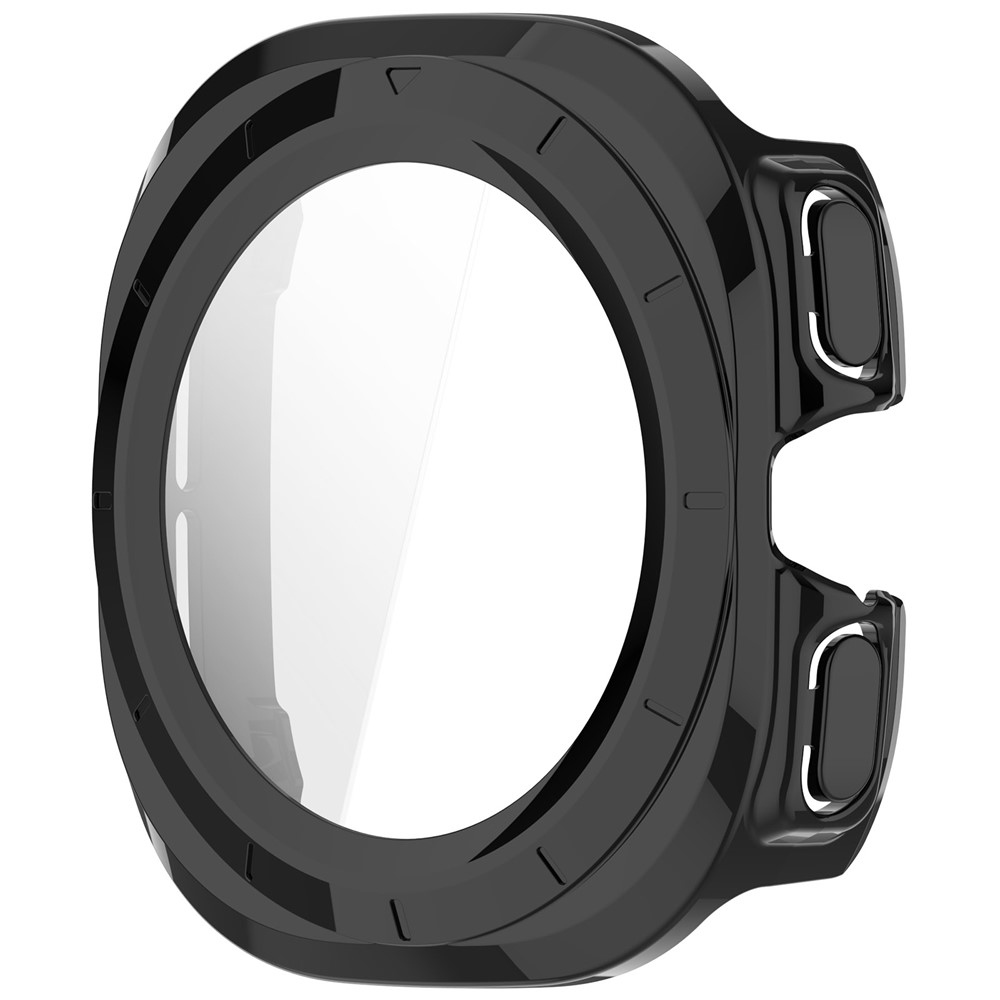 Overall plastové nasazovací pouzdro s ochranným sklem na Samsung Galaxy Watch Ultra2 47mm/Watch Ultra (2025) 47mm - černé