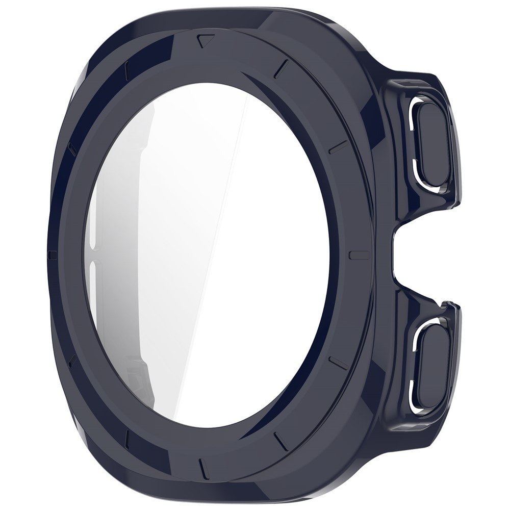 Overall plastové nasazovací pouzdro s ochranným sklem na Samsung Galaxy Watch Ultra2 47mm/Watch Ultra (2025) 47mm - modré