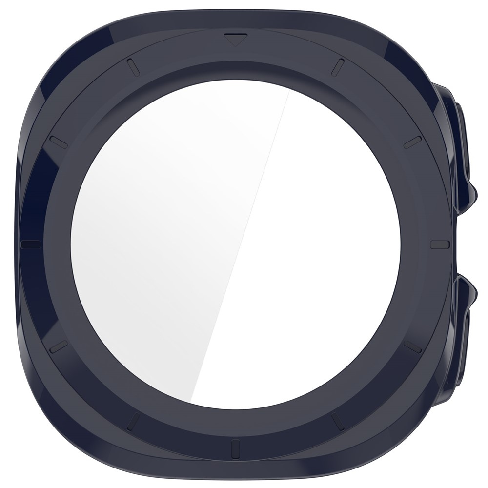 Overall plastové nasazovací pouzdro s ochranným sklem na Samsung Galaxy Watch Ultra2 47mm/Watch Ultra (2025) 47mm - modré