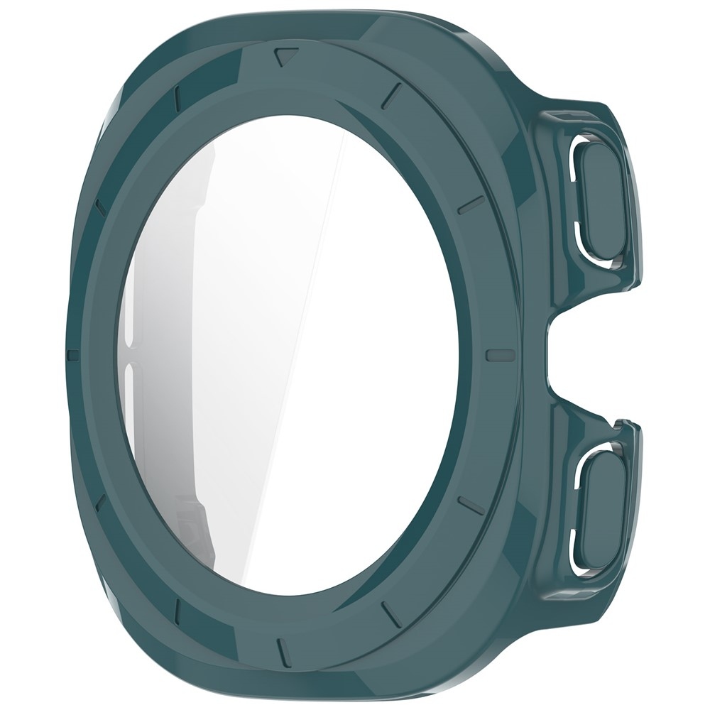 Overall plastové nasazovací pouzdro s ochranným sklem na Samsung Galaxy Watch Ultra2 47mm/Watch Ultra (2025) 47mm - zelené