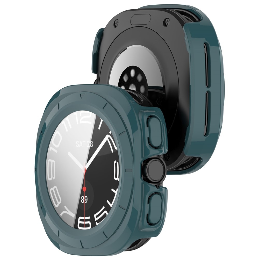 Overall plastové nasazovací pouzdro s ochranným sklem na Samsung Galaxy Watch Ultra2 47mm/Watch Ultra (2025) 47mm - zelené
