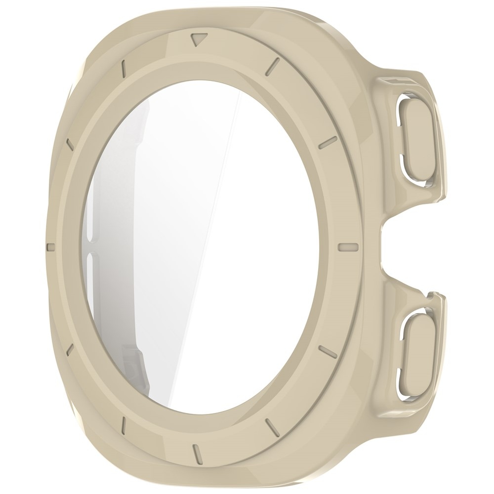 Overall plastové nasazovací pouzdro s ochranným sklem na Samsung Galaxy Watch Ultra2 47mm/Watch Ultra (2025) 47mm - zlaté