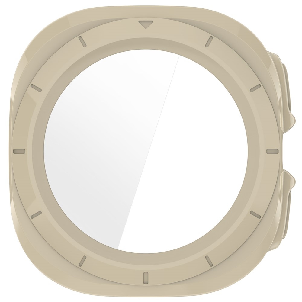Overall plastové nasazovací pouzdro s ochranným sklem na Samsung Galaxy Watch Ultra2 47mm/Watch Ultra (2025) 47mm - zlaté