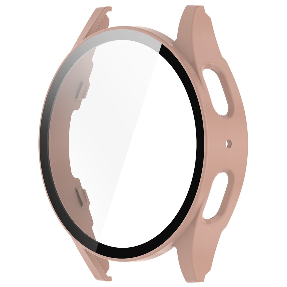 Overall plastové nasazovací pouzdro s ochranným sklem na Samsung Galaxy Watch7 40mm - růžové