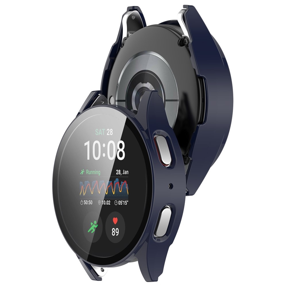 Overall plastové nasazovací pouzdro s ochranným sklem na Samsung Galaxy Watch7 40mm - tmavěmodré