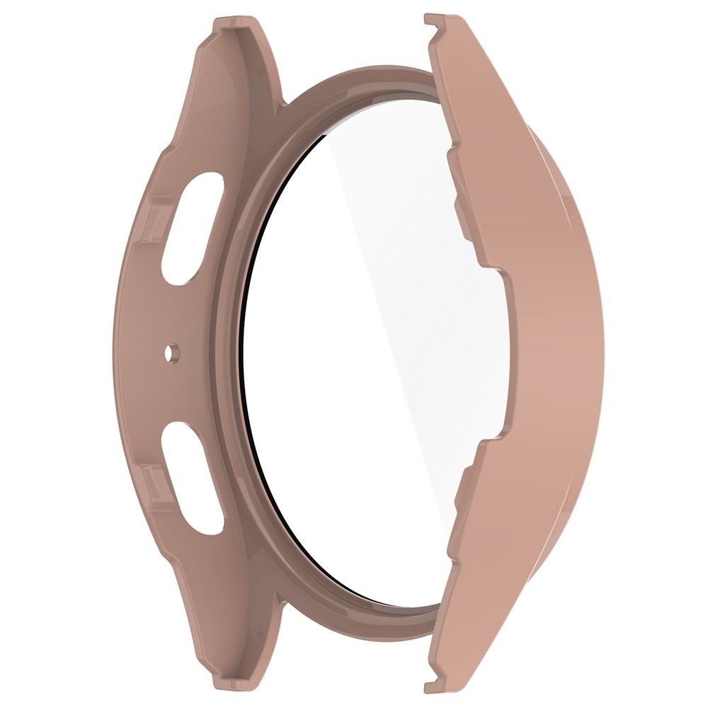 Overall plastové nasazovací pouzdro s ochranným sklem na Samsung Galaxy Watch7 44mm - růžové