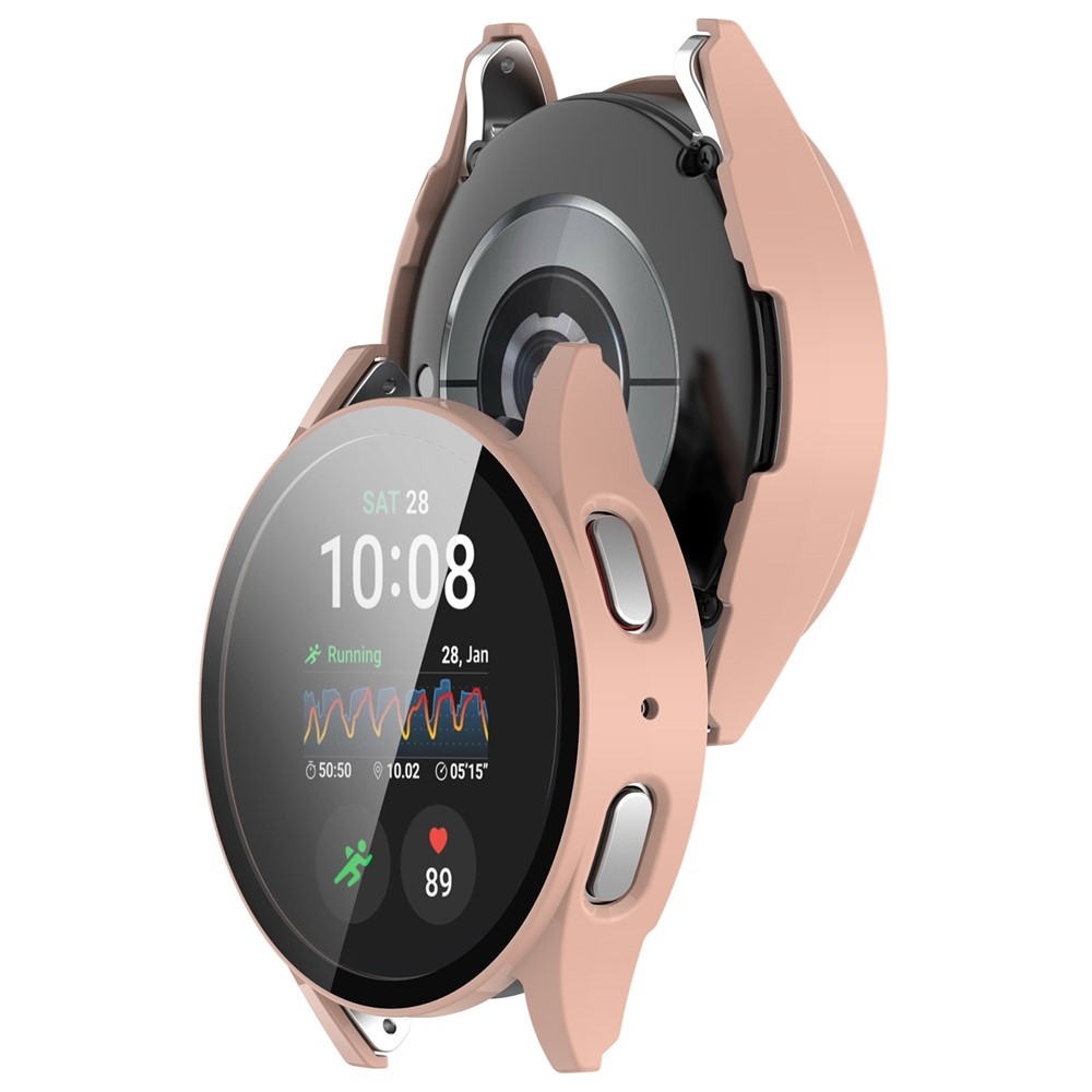 Overall plastové nasazovací pouzdro s ochranným sklem na Samsung Galaxy Watch7 44mm - růžové