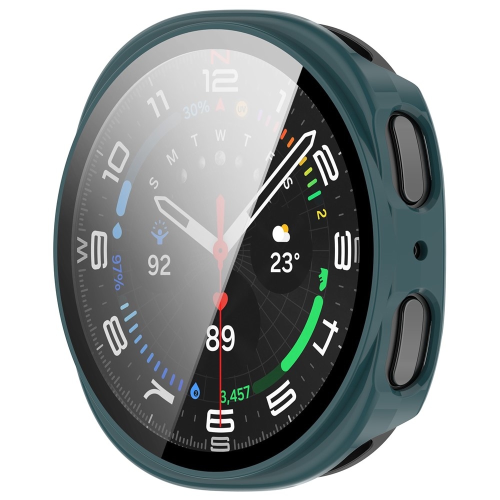 Overall plastové nasazovací pouzdro s ochranným sklem na Samsung Galaxy Watch8 40mm - zelené