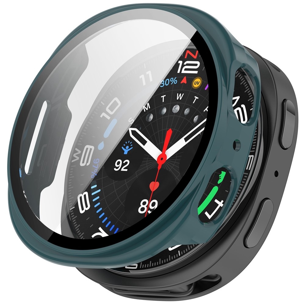 Overall plastové nasazovací pouzdro s ochranným sklem na Samsung Galaxy Watch8 40mm - zelené
