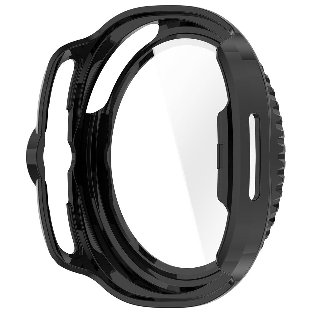 Overall plastové nasazovací pouzdro s ochranným sklem na Samsung Galaxy Watch8 Classic 46mm - černé