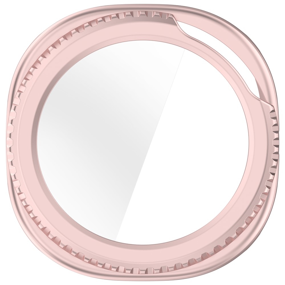 Overall plastové nasazovací pouzdro s ochranným sklem na Samsung Galaxy Watch8 Classic 46mm - růžové