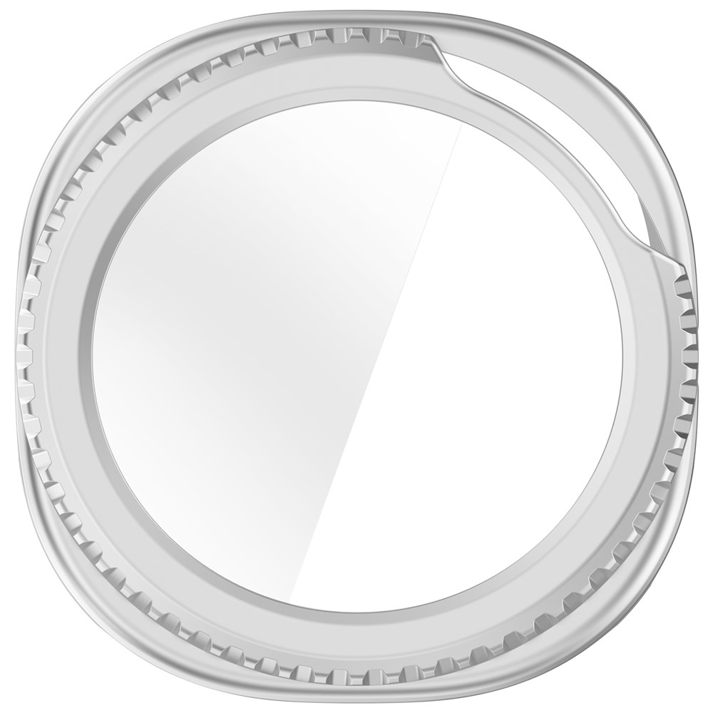 Overall plastové nasazovací pouzdro s ochranným sklem na Samsung Galaxy Watch8 Classic 46mm - stříbrné