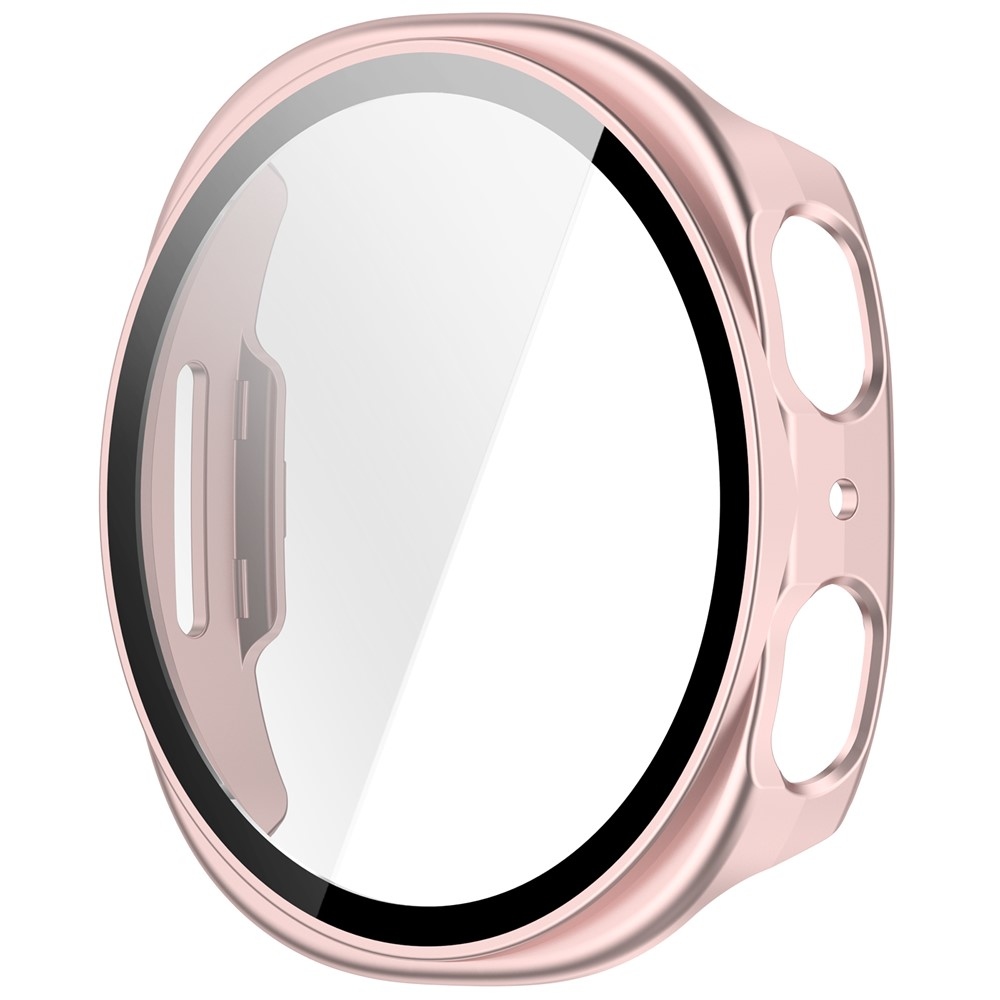 Overall plastové nasazovací pouzdro s ochranným sklem na Samsung Galaxy Watch9 44mm - růžové