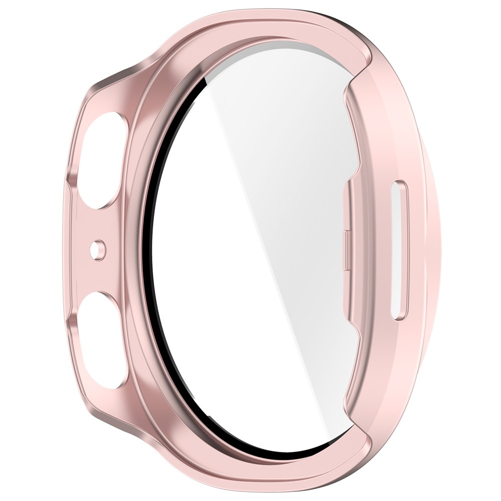 Overall plastové nasazovací pouzdro s ochranným sklem na Samsung Galaxy Watch9 44mm - růžové