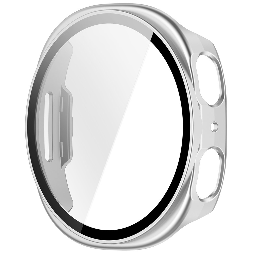 Overall plastové nasazovací pouzdro s ochranným sklem na Samsung Galaxy Watch9 44mm - stříbrné