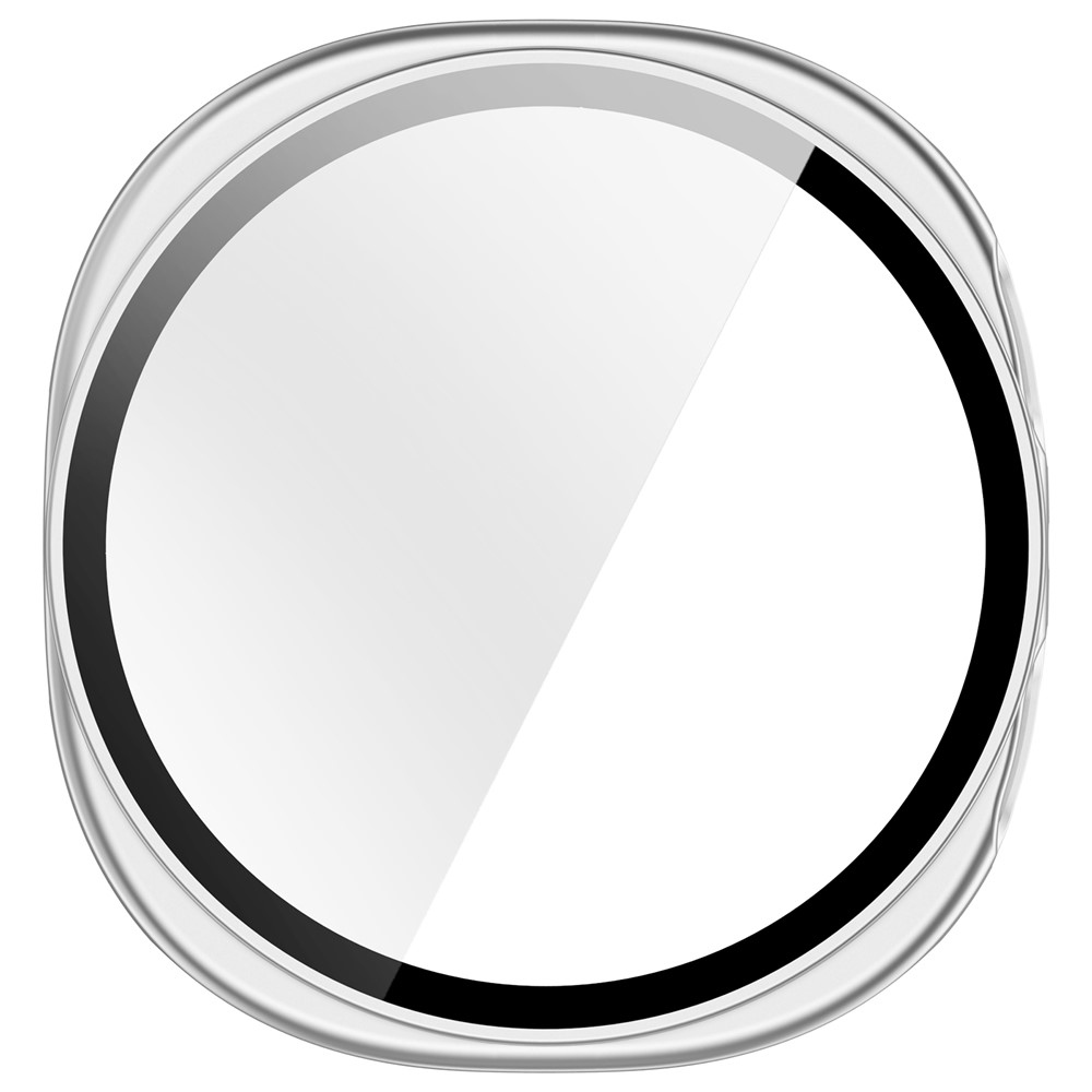 Overall plastové nasazovací pouzdro s ochranným sklem na Samsung Galaxy Watch9 44mm - stříbrné