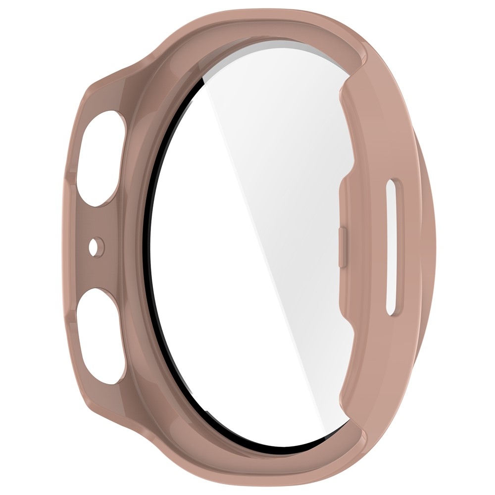 Overall plastové nasazovací pouzdro s ochranným sklem na Samsung Galaxy Watch9 44mm - tmavěrůžové