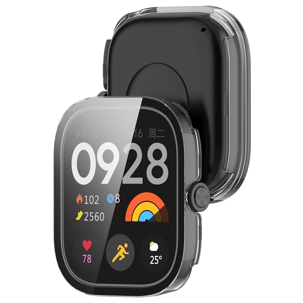 Overall plastové nasazovací pouzdro s ochranným sklem na Xiaomi Redmi Watch 4 - průhledné