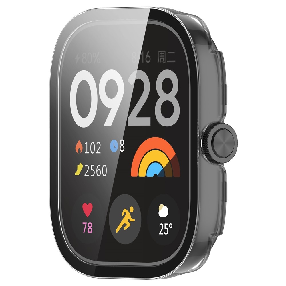 Overall plastové nasazovací pouzdro s ochranným sklem na Xiaomi Redmi Watch 4 - průhledné