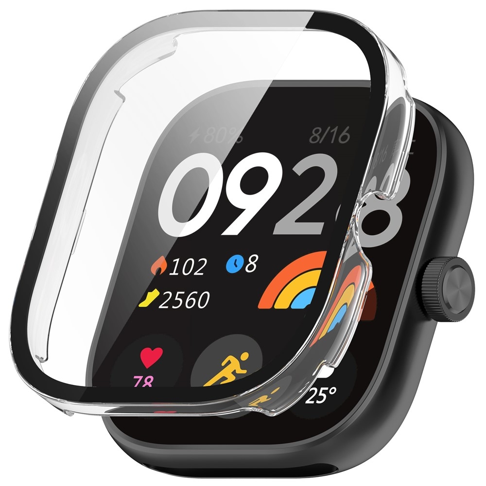Overall plastové nasazovací pouzdro s ochranným sklem na Xiaomi Redmi Watch 4 - průhledné