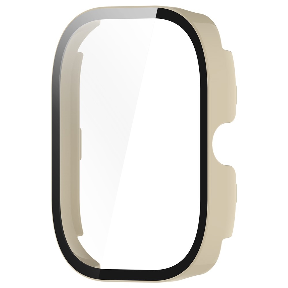 Overall plastové nasazovací pouzdro s ochranným sklem na Xiaomi Redmi Watch 5 - béžové