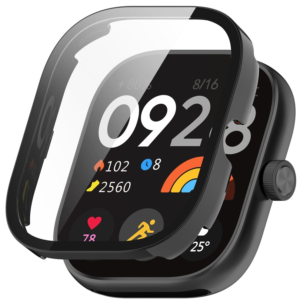 Overall plastové nasazovací pouzdro s ochranným sklem na Xiaomi Redmi Watch 5 - černé