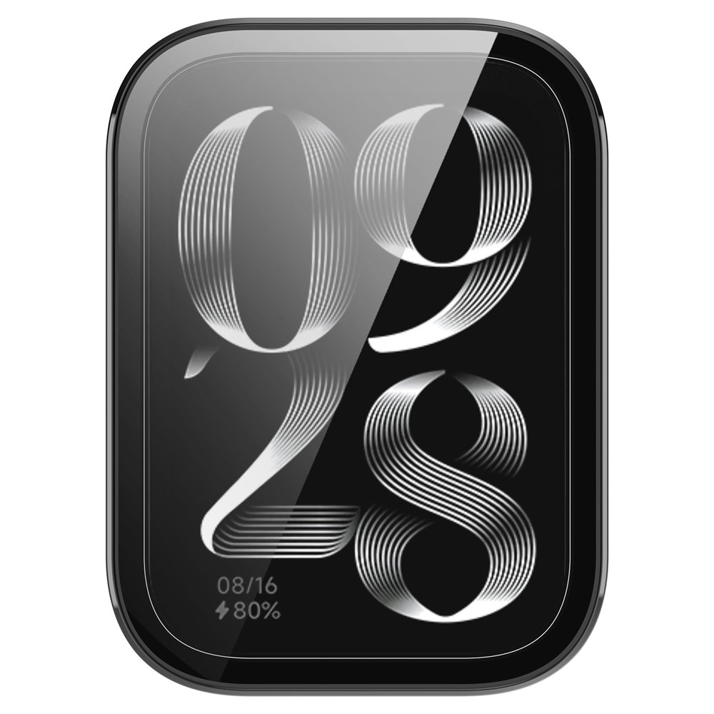 Overall plastové nasazovací pouzdro s ochranným sklem na Xiaomi Smart Band 8 Pro - černé