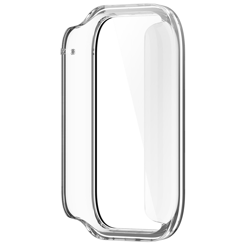 Overall plastové nasazovací pouzdro s ochranným sklem na Xiaomi Smart Band 8 Pro - průhledné