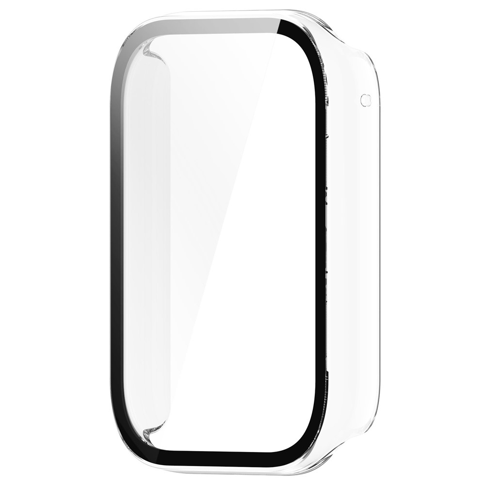 Overall plastové nasazovací pouzdro s ochranným sklem na Xiaomi Smart Band 8 Pro - průhledné