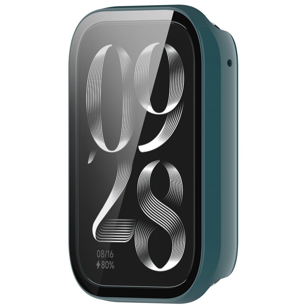 Overall plastové nasazovací pouzdro s ochranným sklem na Xiaomi Smart Band 8 Pro - zelené