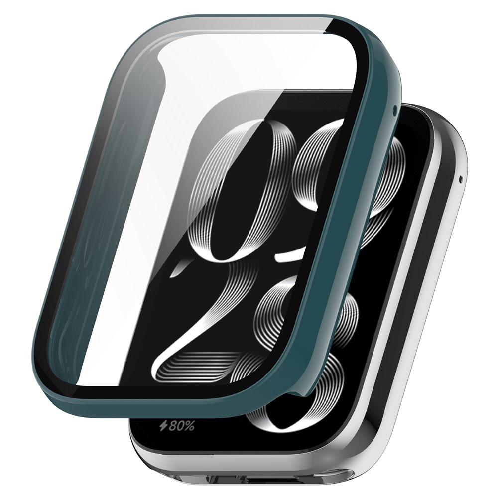 Overall plastové nasazovací pouzdro s ochranným sklem na Xiaomi Smart Band 8 Pro - zelené