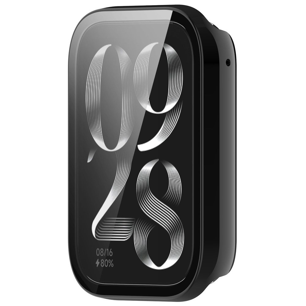 Overall plastové nasazovací pouzdro s ochranným sklem na Xiaomi Smart Band 9 Pro - černé