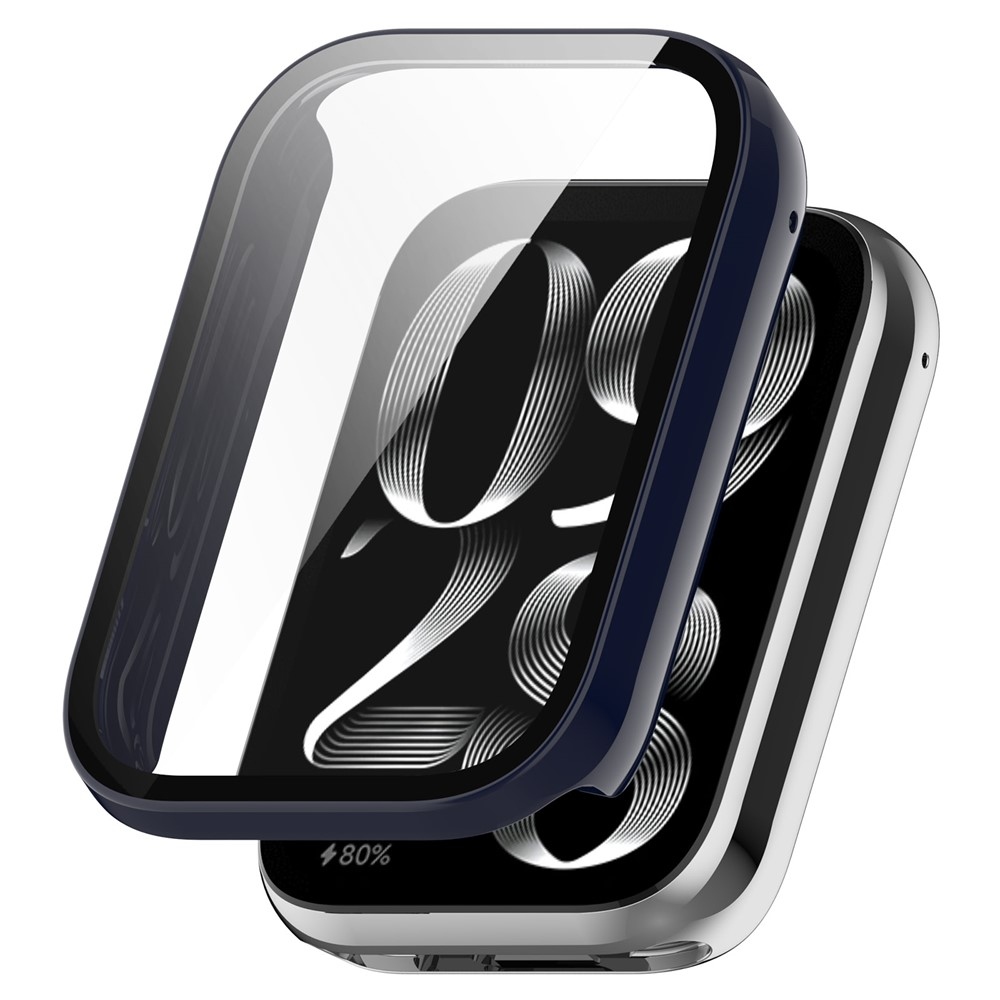 Overall plastové nasazovací pouzdro s ochranným sklem na Xiaomi Smart Band 9 Pro - modré