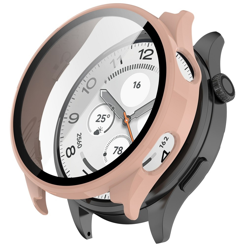 Overall plastové nasazovací pouzdro s ochranným sklem na Xiaomi Watch 5 - růžové