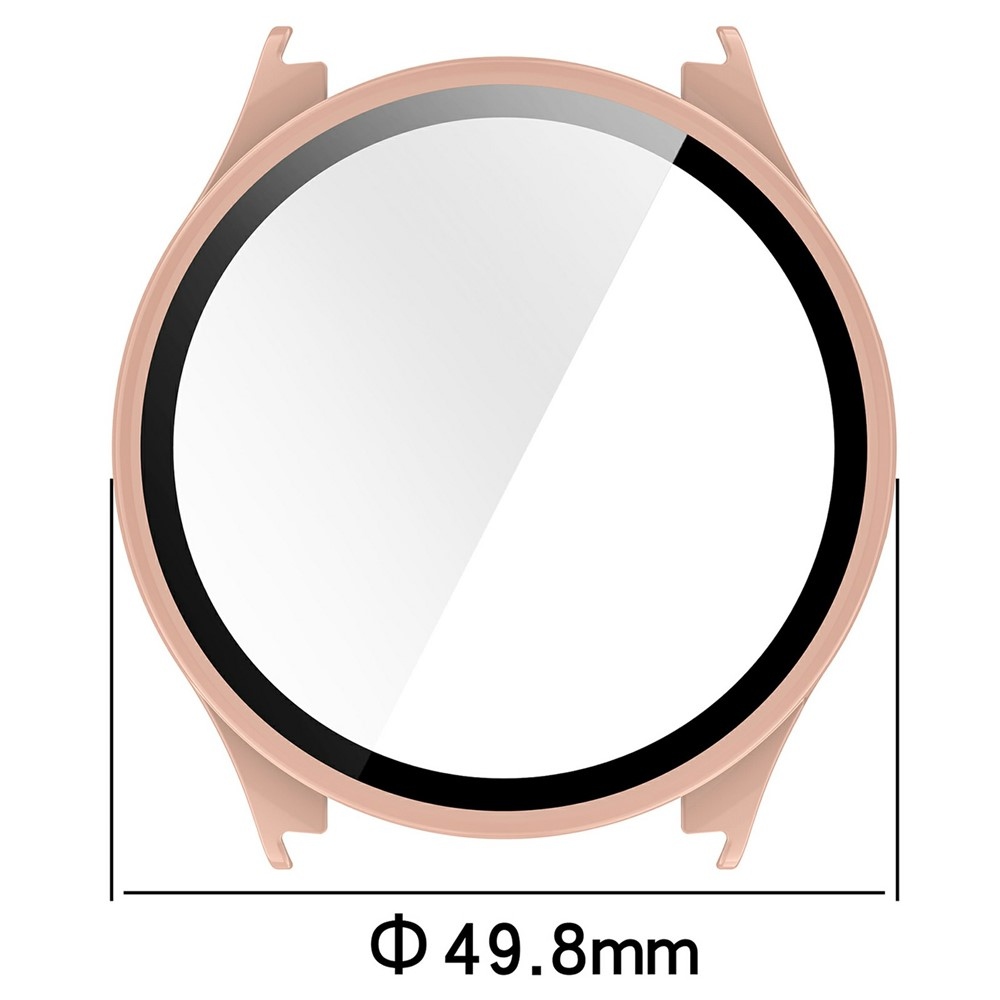 Overall plastové nasazovací pouzdro s ochranným sklem na Xiaomi Watch 5 - růžové