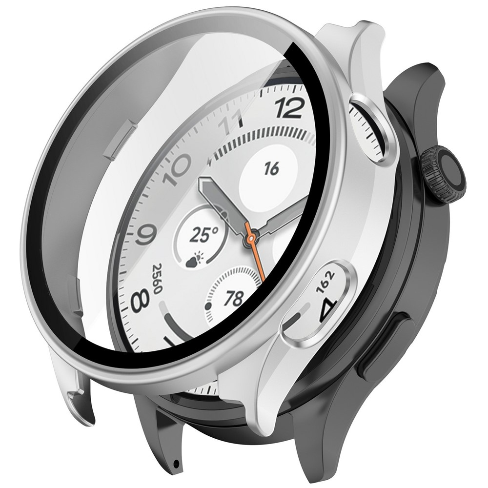 Overall plastové nasazovací pouzdro s ochranným sklem na Xiaomi Watch 5 - stříbrné