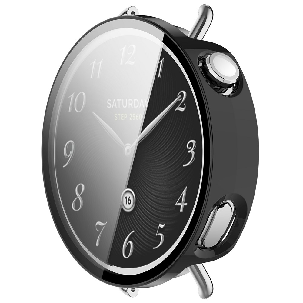 Overall plastové nasazovací pouzdro s ochranným sklem na Xiaomi Watch S4 41mm - černé