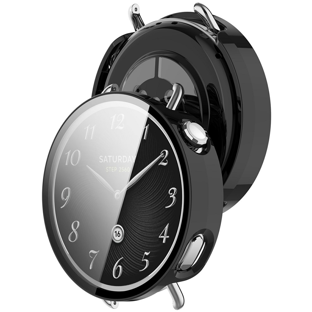 Overall plastové nasazovací pouzdro s ochranným sklem na Xiaomi Watch S4 41mm - černé