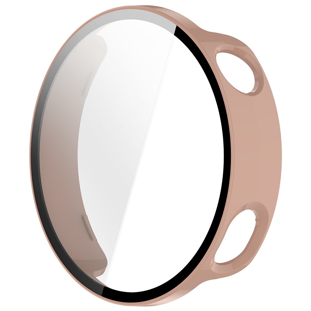 Overall plastové nasazovací pouzdro s ochranným sklem na Xiaomi Watch S4 41mm - růžové