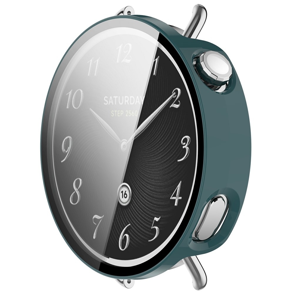 Overall plastové nasazovací pouzdro s ochranným sklem na Xiaomi Watch S4 41mm - zelené