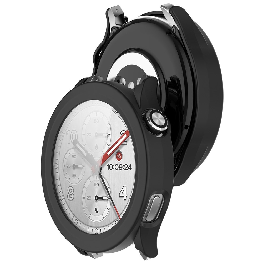 Overall plastové nasazovací pouzdro s ochranným sklem na Xiaomi Watch S5 - černé