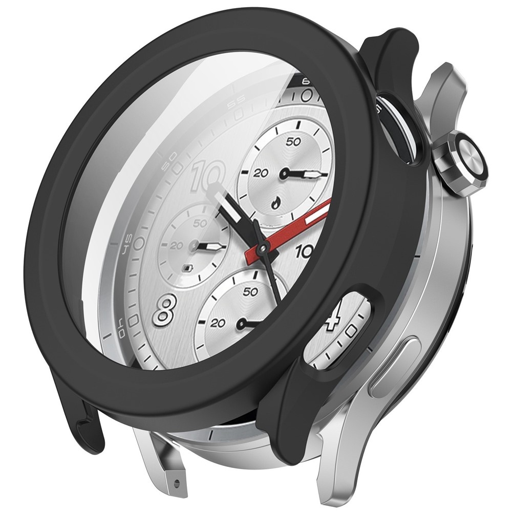 Overall plastové nasazovací pouzdro s ochranným sklem na Xiaomi Watch S5 - černé