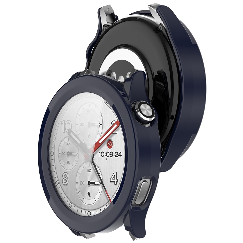 Overall plastové nasazovací pouzdro s ochranným sklem na Xiaomi Watch S5 - modré