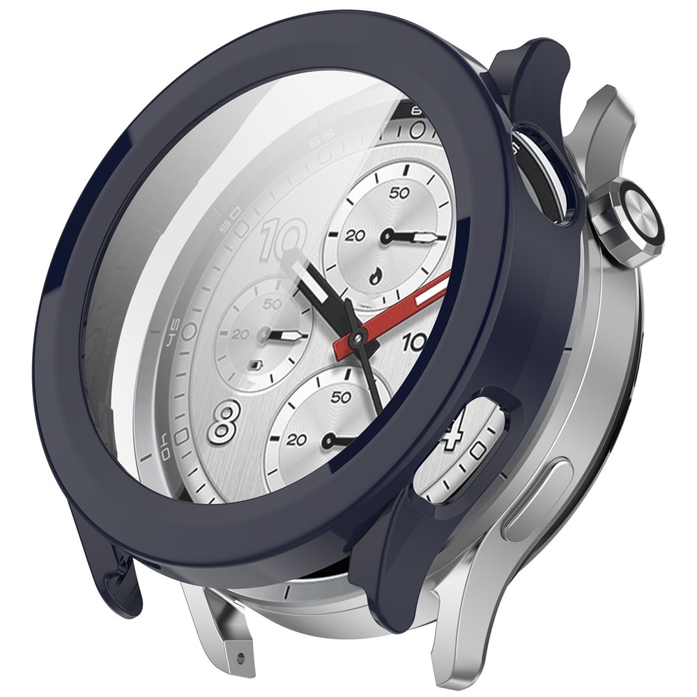 Overall plastové nasazovací pouzdro s ochranným sklem na Xiaomi Watch S5 - modré