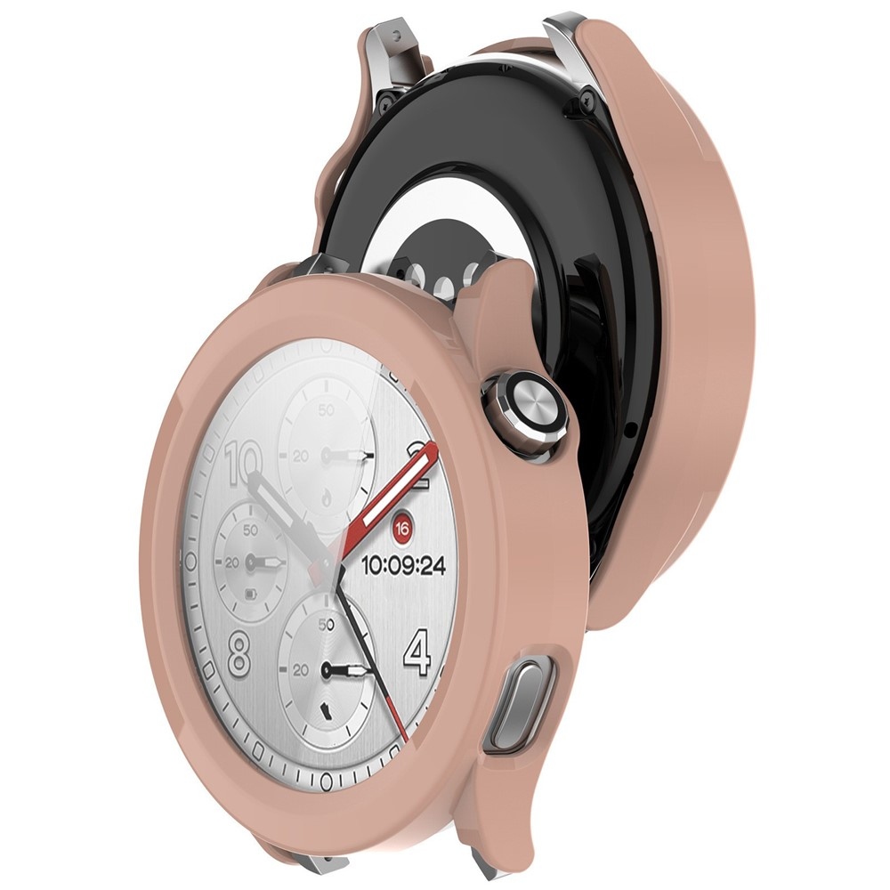 Overall plastové nasazovací pouzdro s ochranným sklem na Xiaomi Watch S5 - růžové