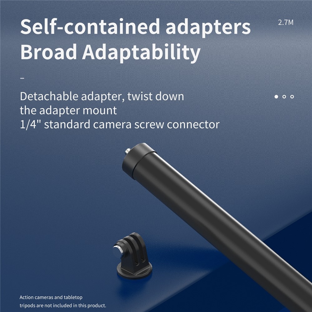 TELESIN karbonová teleskopická selfie tyč 2,7 m pro akční kamery