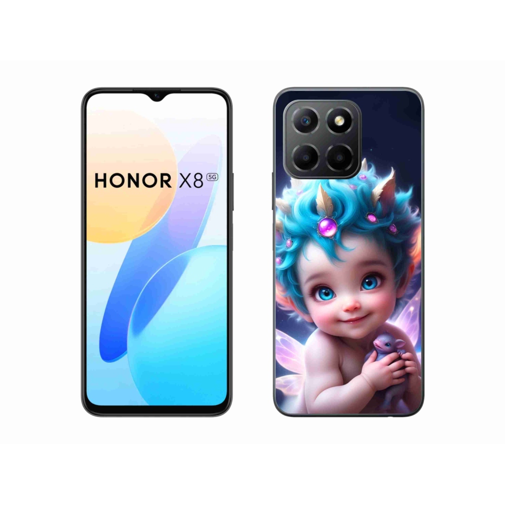 Gelový kryt mmCase na Honor X8 5G - dítě s motýlími křídly