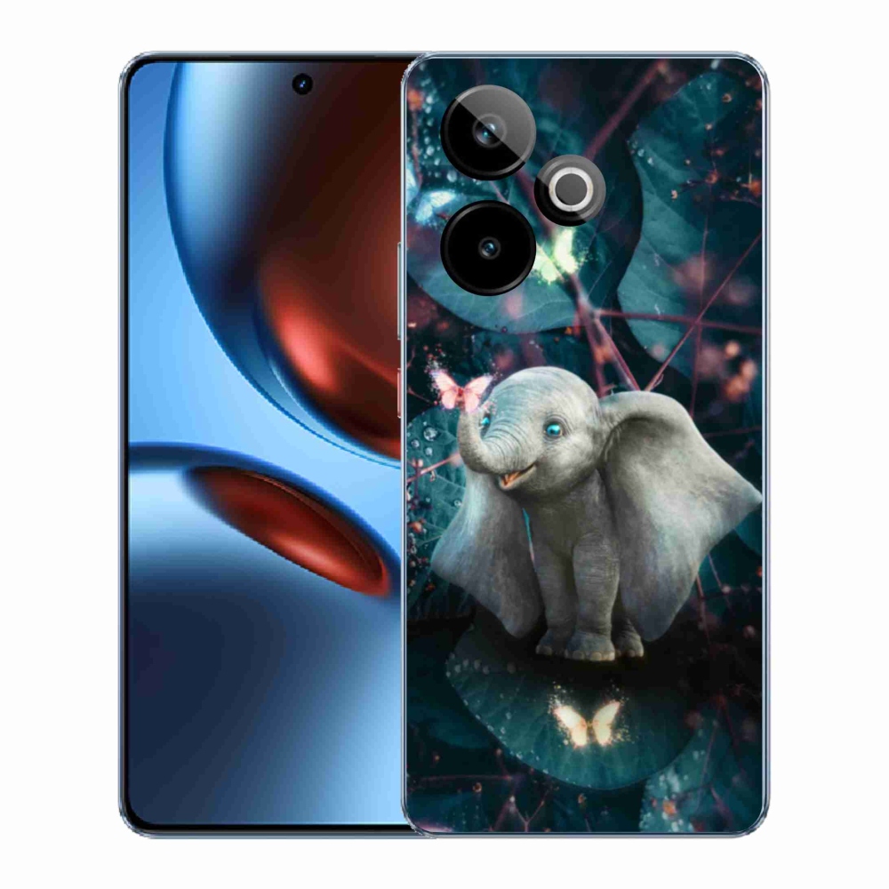 Gelový kryt mmCase na Realme GT 7 5G/GT 7T 5G - roztomilý slon